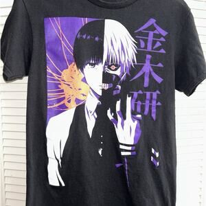 Tokyo Ghoul Distressed Funimation Anime Manga Black Purple T-Shirt Mens Small